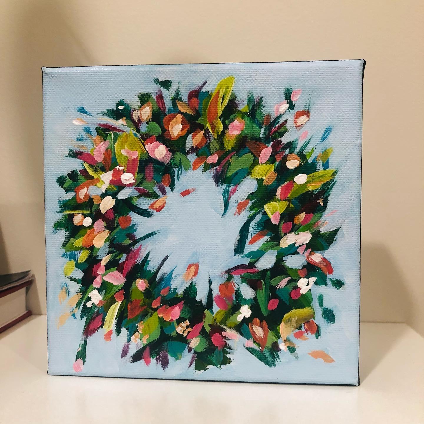 Christmas wreath painting - image 1 - student project