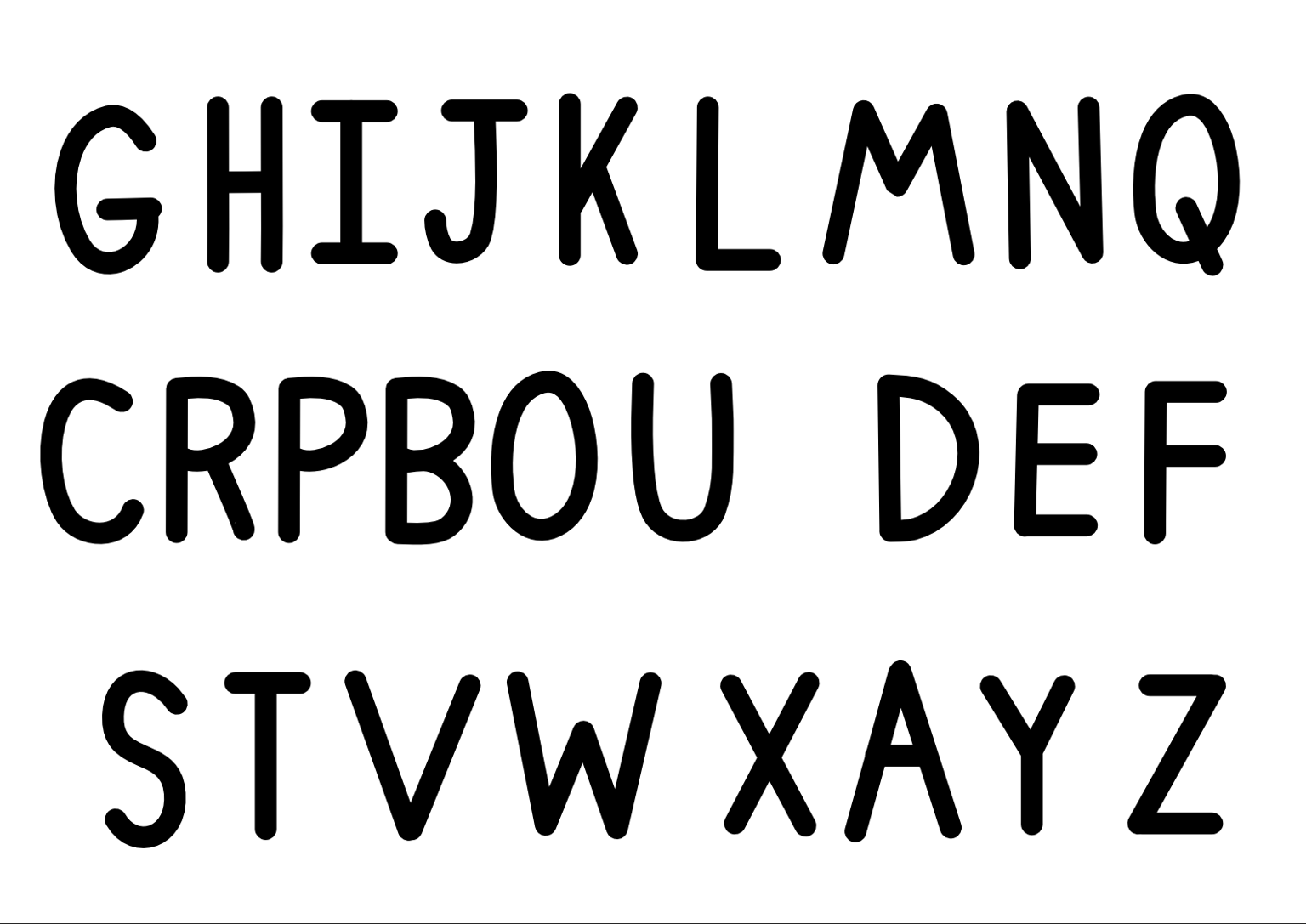 My Final Font - Bubble Gum - image 2 - student project