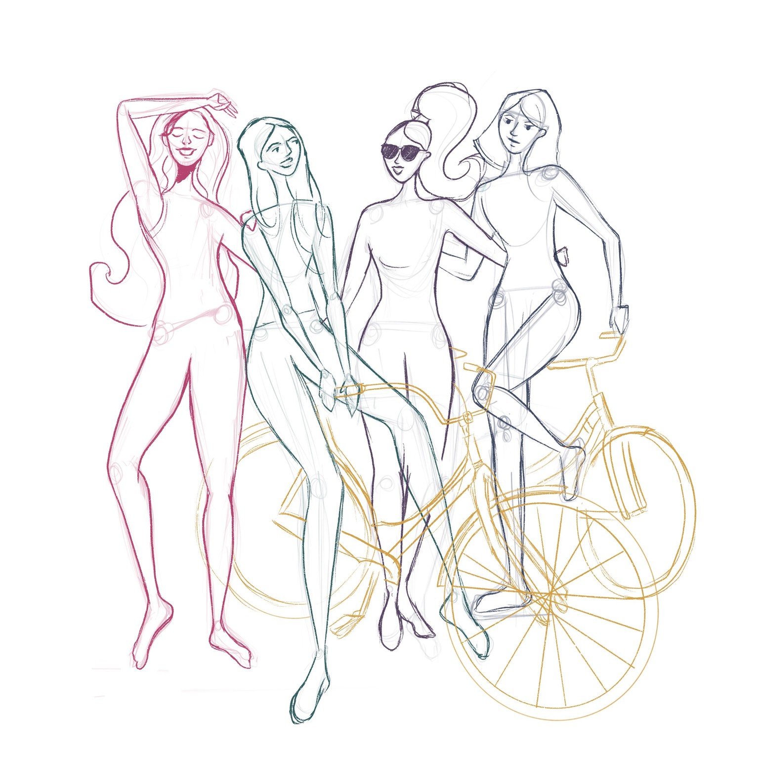 Character illustration : Summer Girls - image 2 - student project