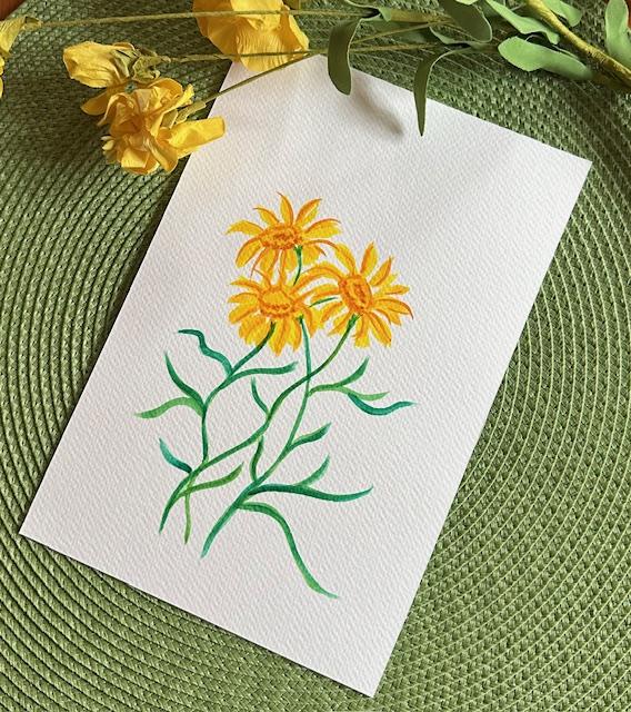 Simple Watercolor Flowers: 1 Brush, 3 Colors, 5 Designs - image 5 - student project