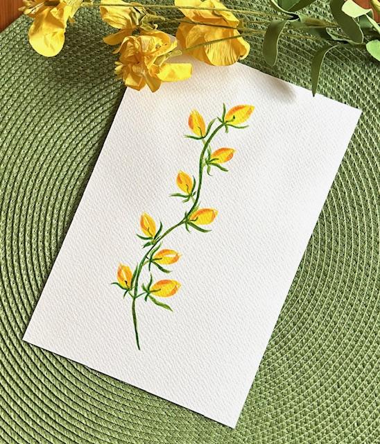 Simple Watercolor Flowers: 1 Brush, 3 Colors, 5 Designs - image 2 - student project