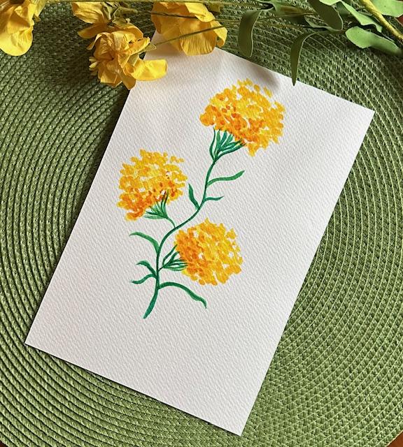 Simple Watercolor Flowers: 1 Brush, 3 Colors, 5 Designs - image 3 - student project