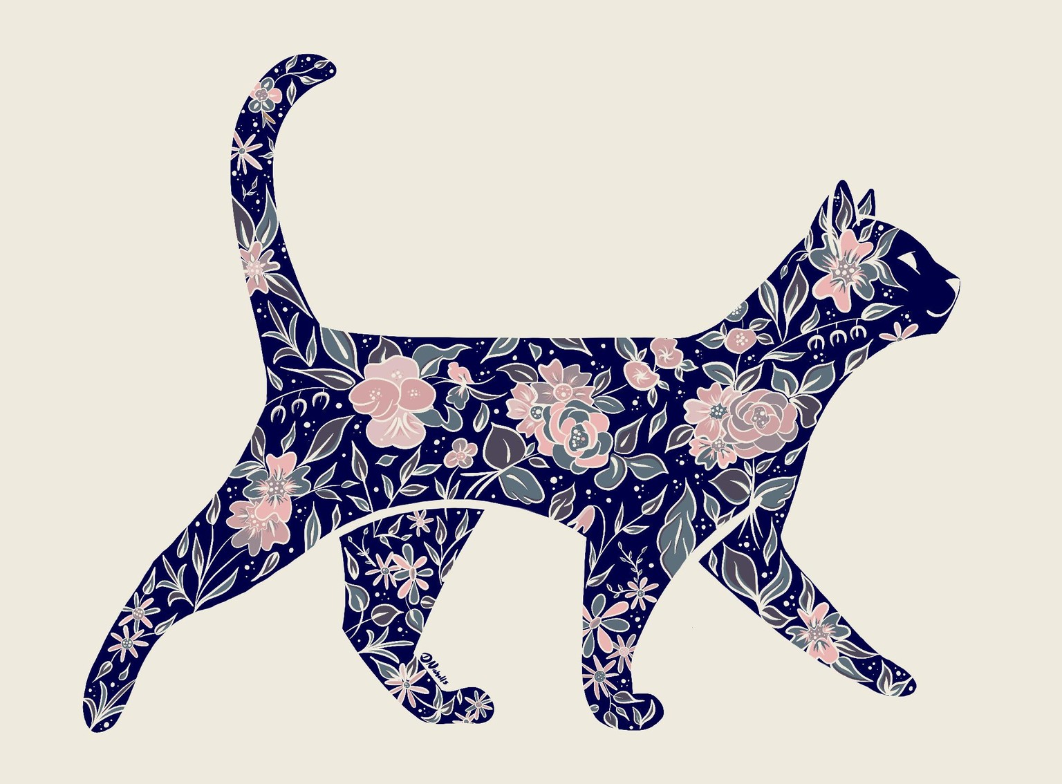 Floral Feline - image 2 - student project
