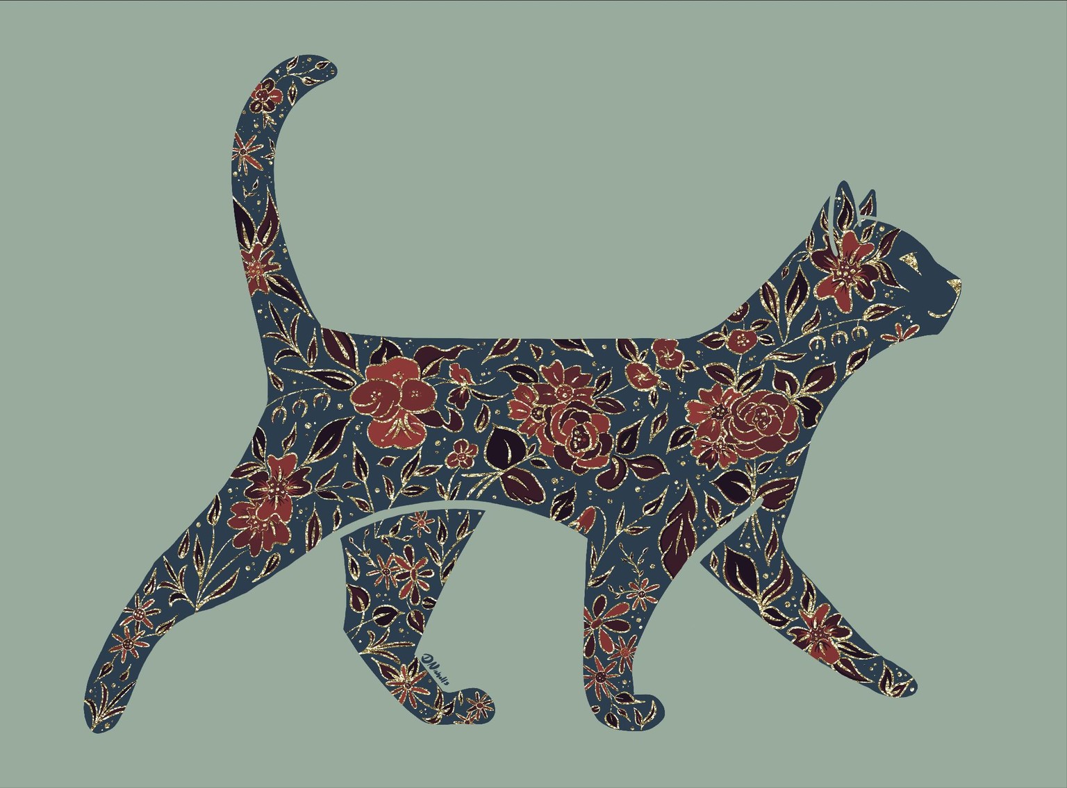 Floral Feline - image 3 - student project