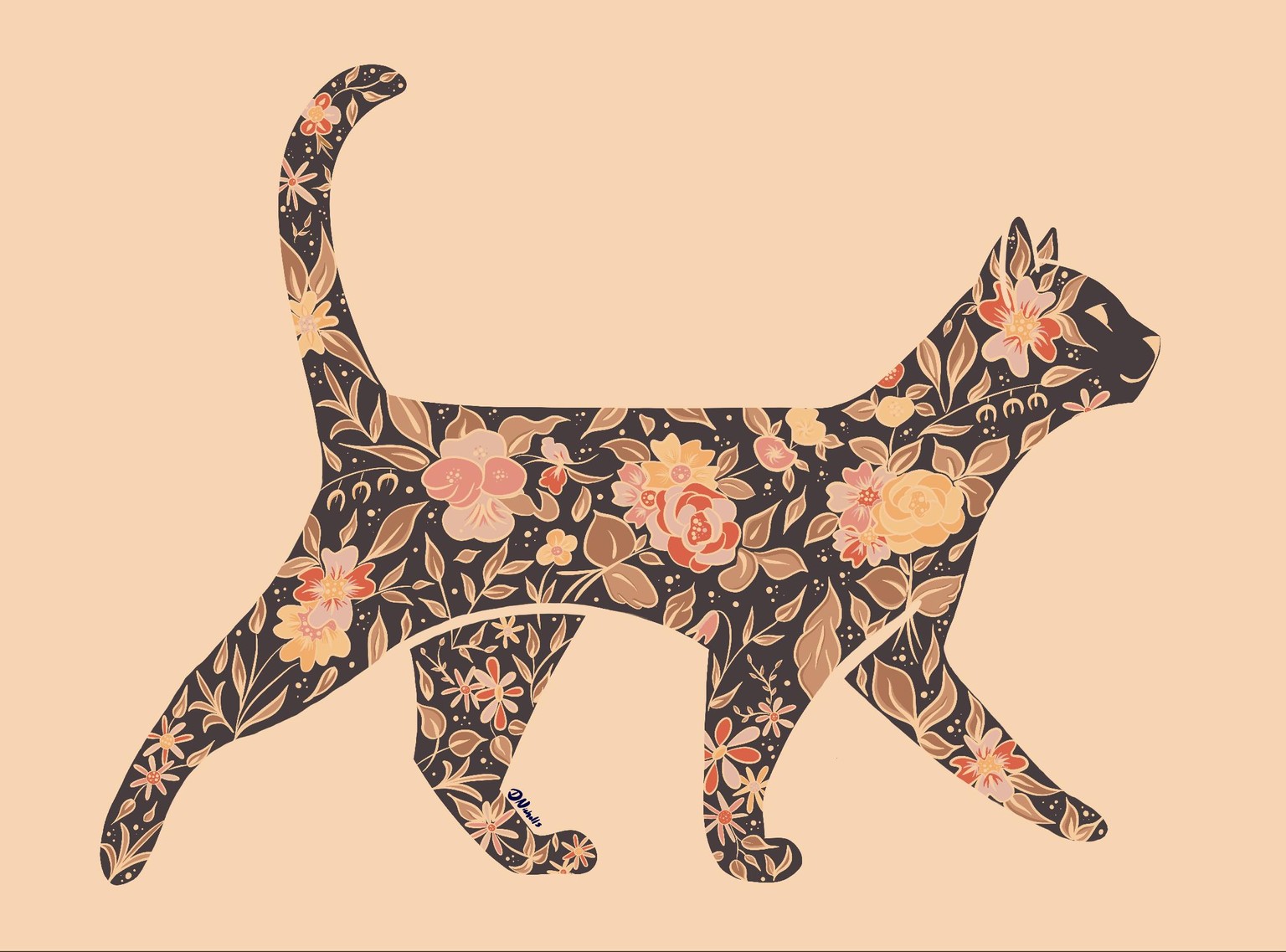 Floral Feline - image 1 - student project