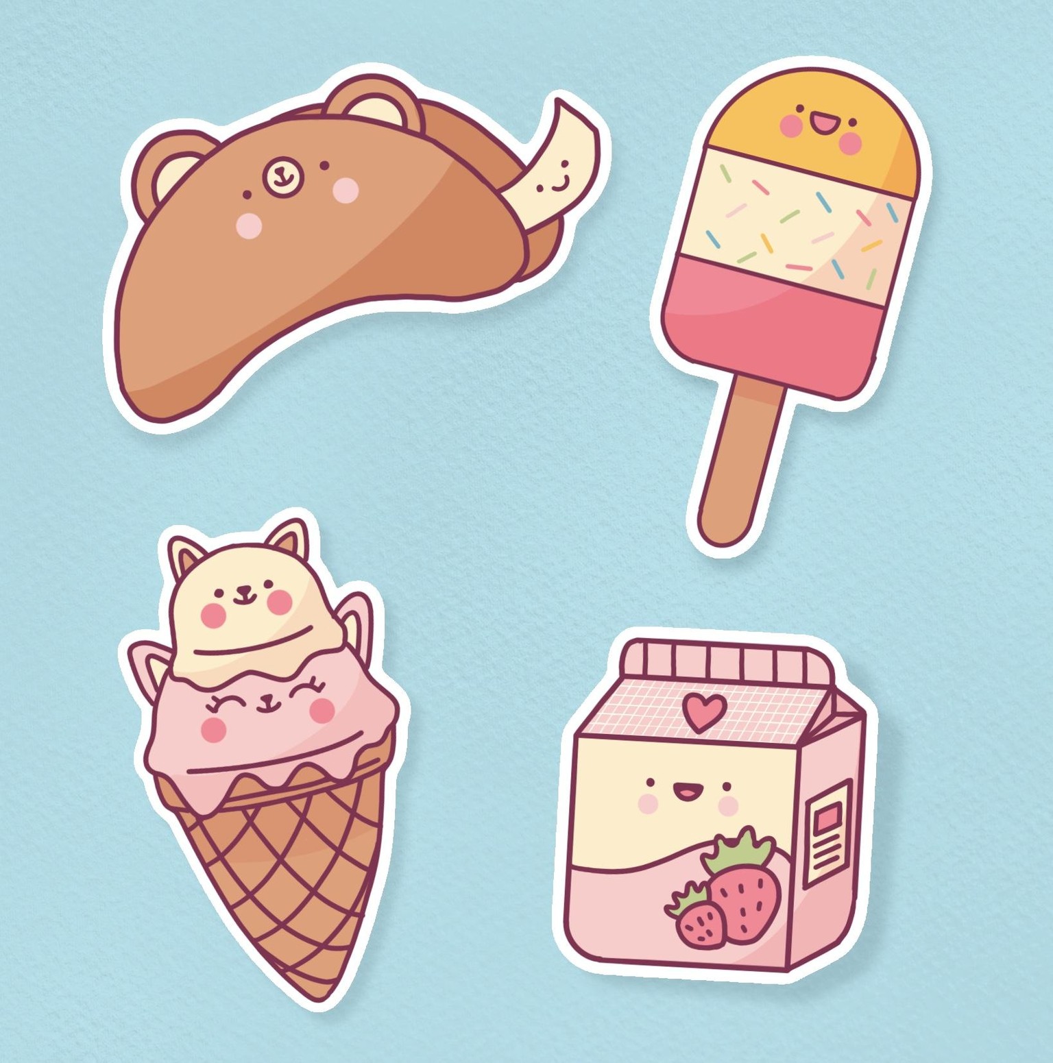 Kawaii stickers - image 1 - student project