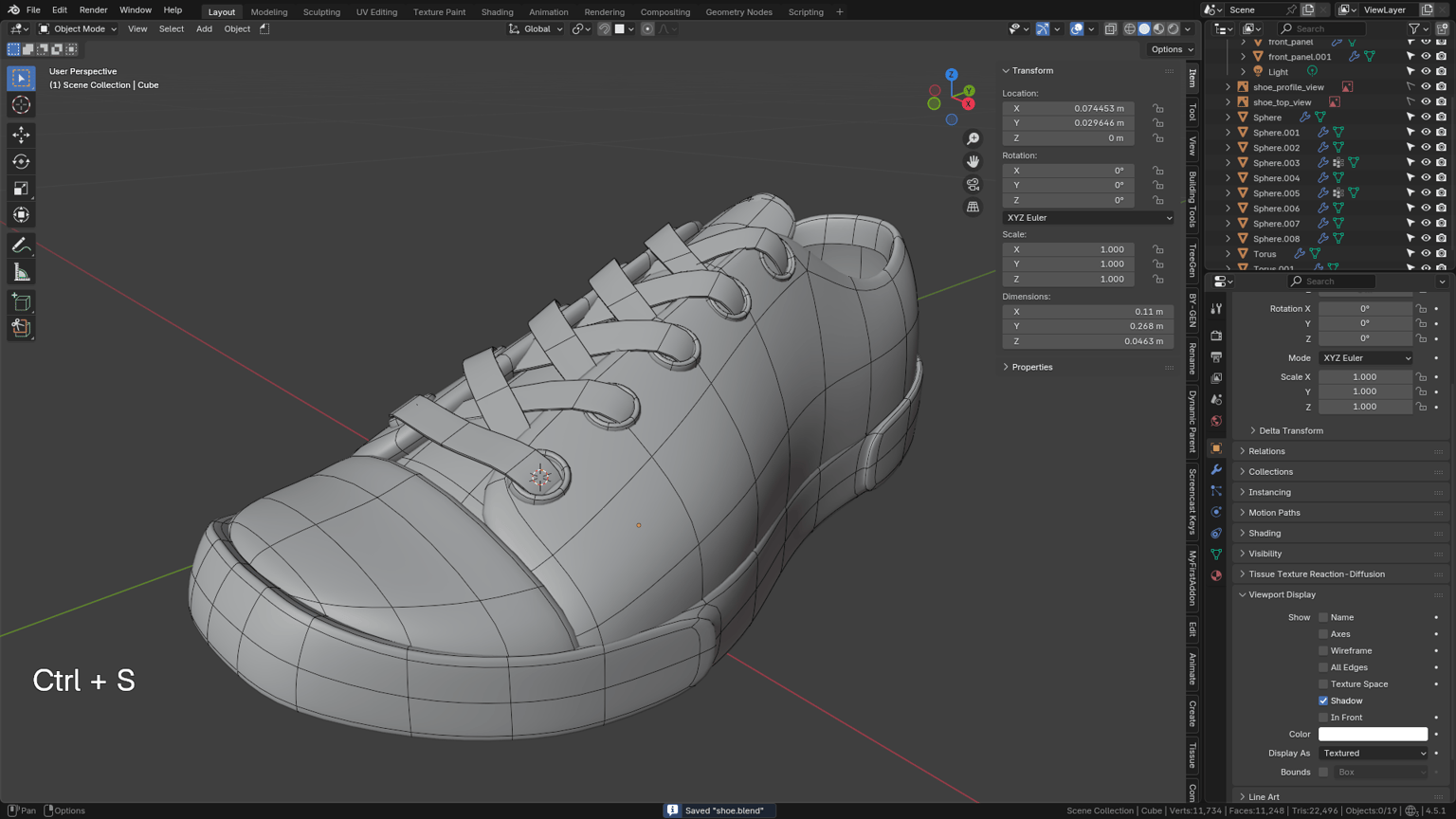Modeling Shoes In Blender - image 1 - student project