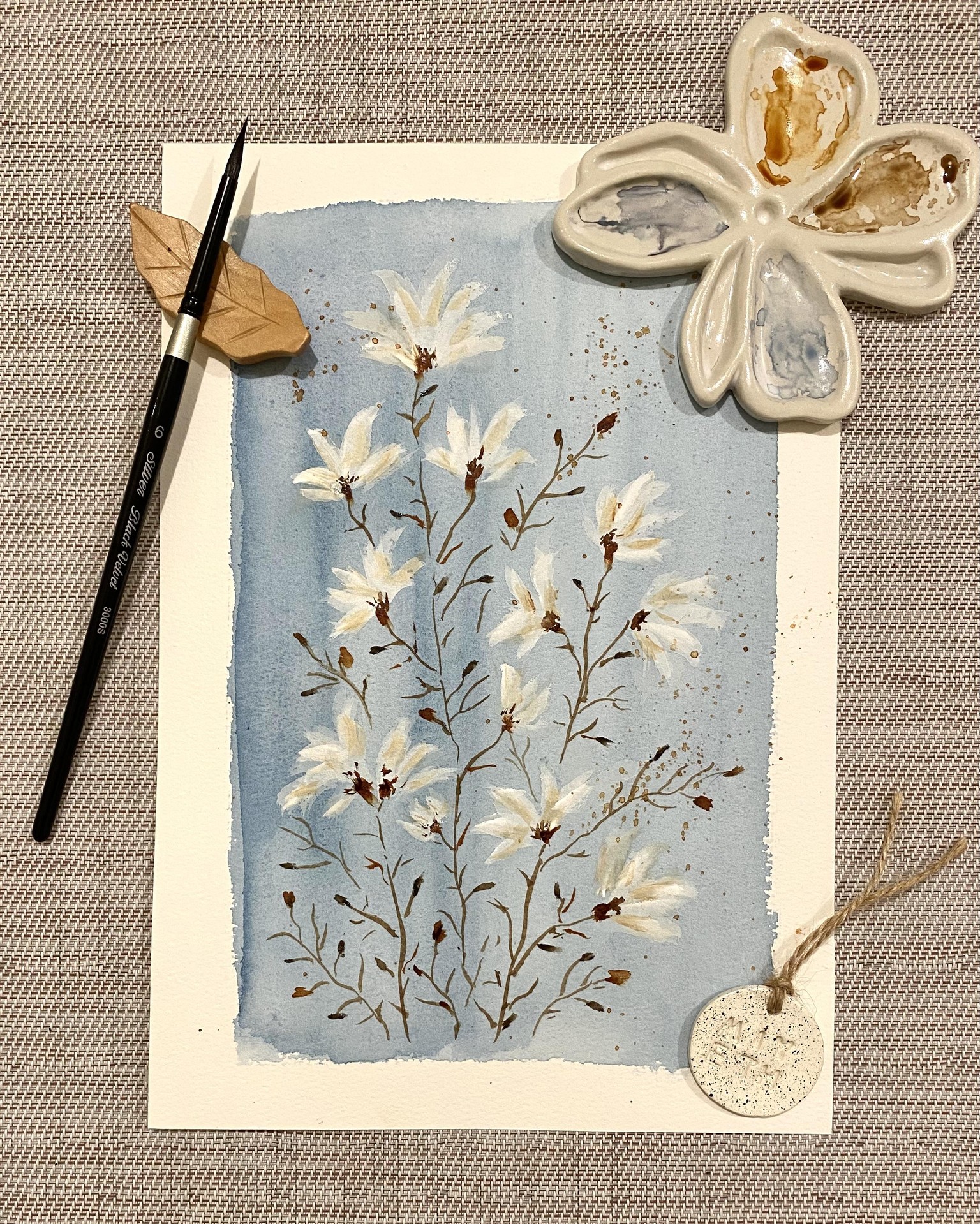 Vintage Christmas Protea / Expressive White Flowers - image 2 - student project