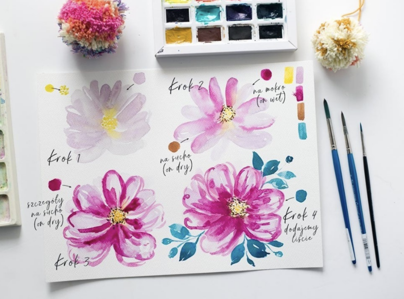 Peony in two styles - image 1 - student project