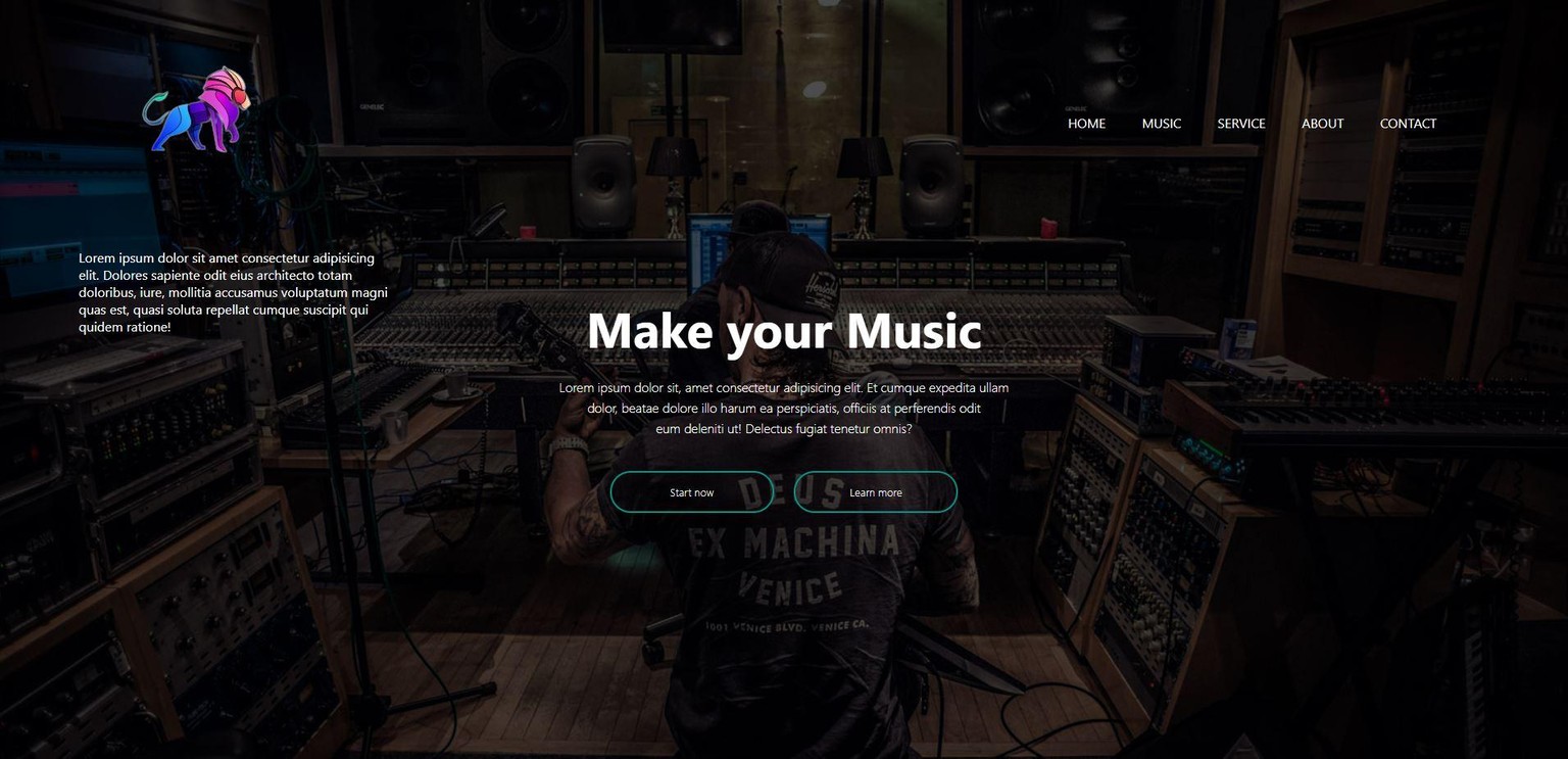 Music Home Page - image 1 - student project