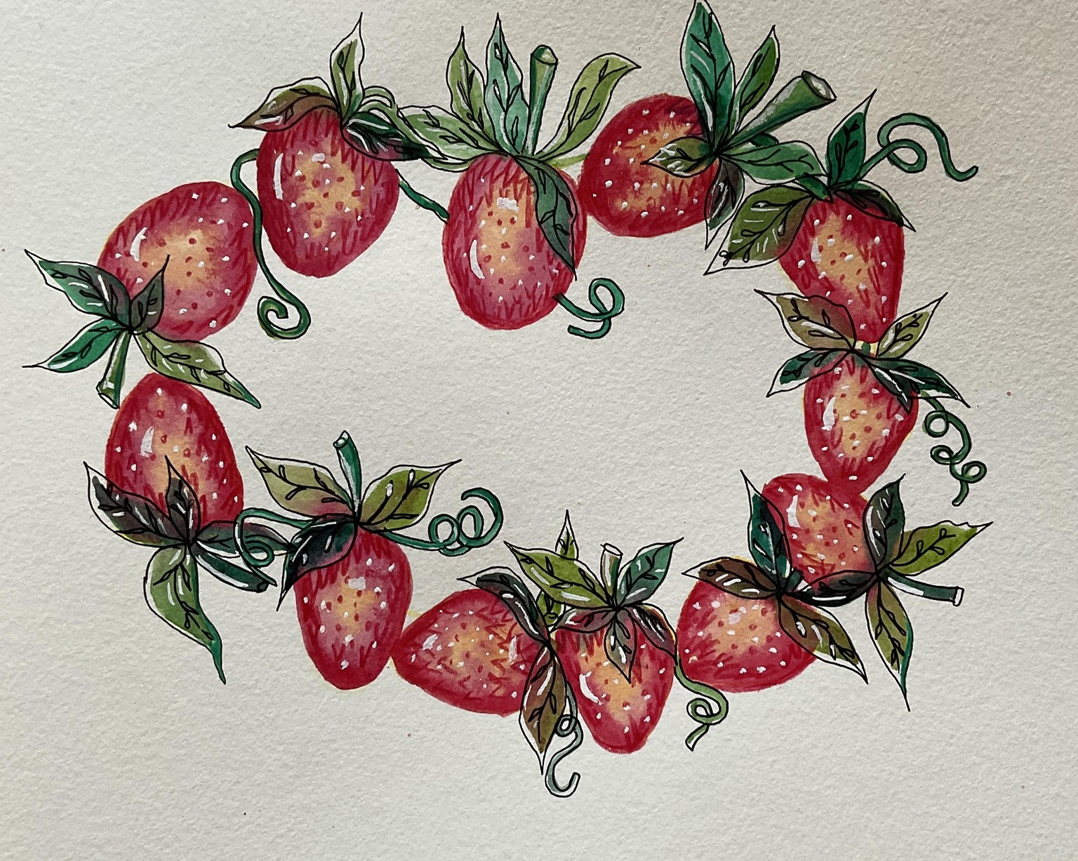 Strawberries in 2 Styles - image 4 - student project