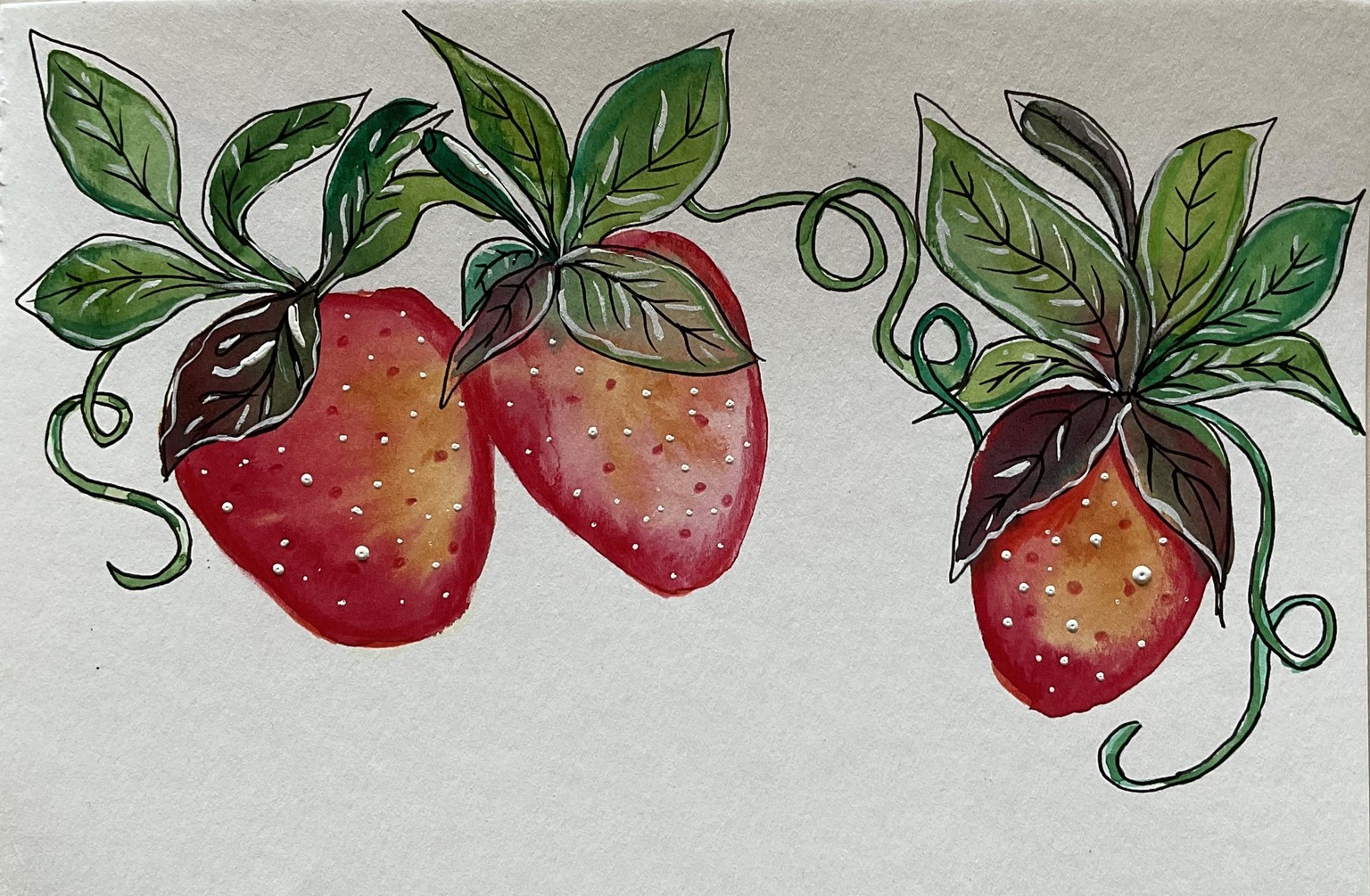 Strawberries in 2 Styles - image 3 - student project
