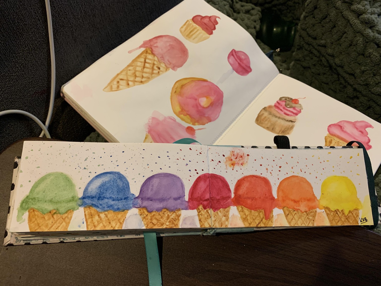 Watercolor Rainbow Treats - image 2 - student project