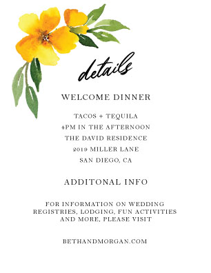 Watercolor Wildflower Invitation Suite - image 2 - student project