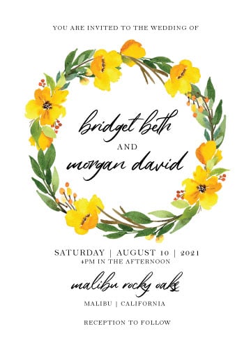 Watercolor Wildflower Invitation Suite - image 3 - student project