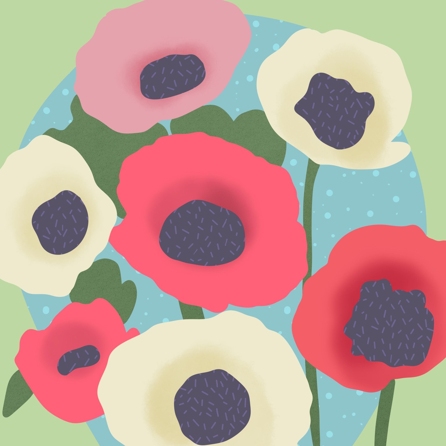 poppies with patterns and textures - image 1 - student project