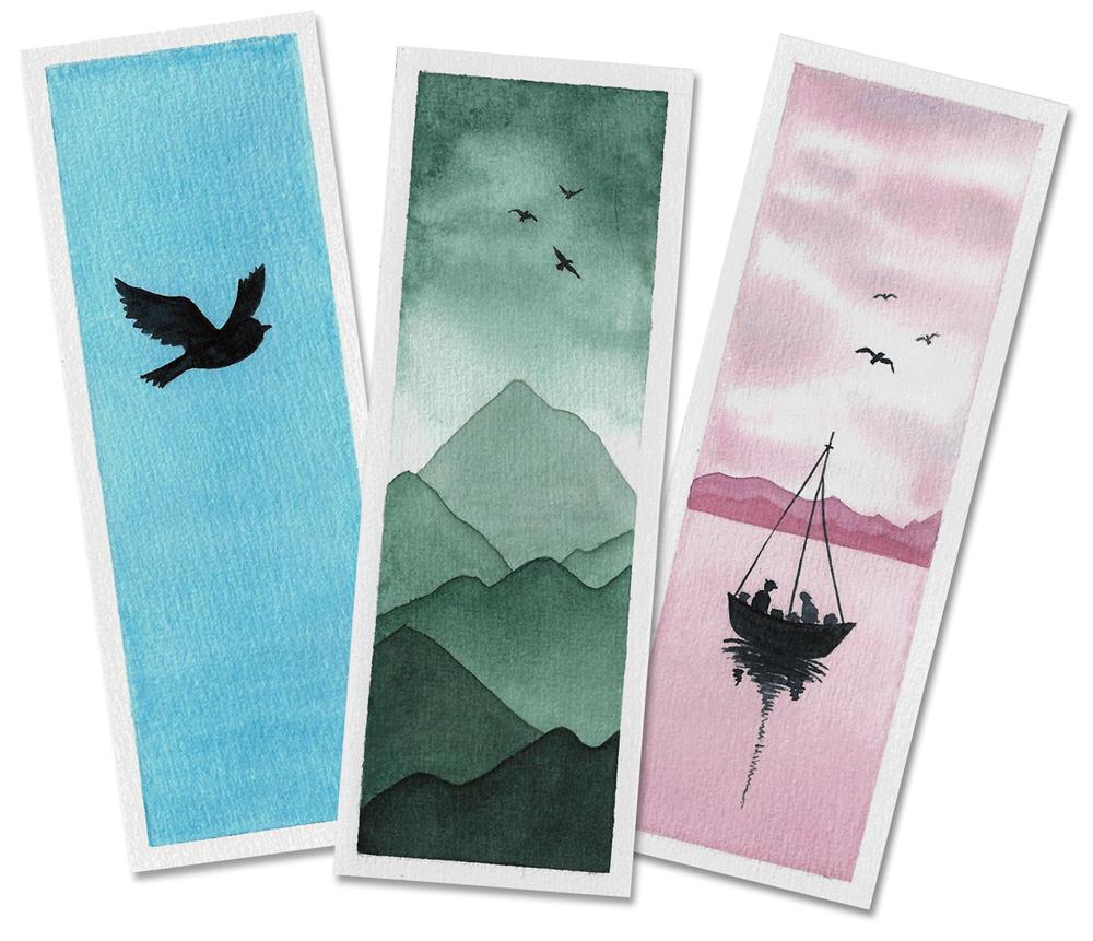 Watercolor Bookmarks & Polaroids - image 1 - student project