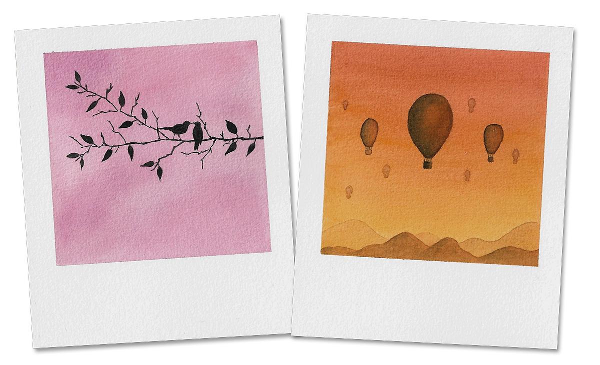 Watercolor Bookmarks & Polaroids - image 3 - student project