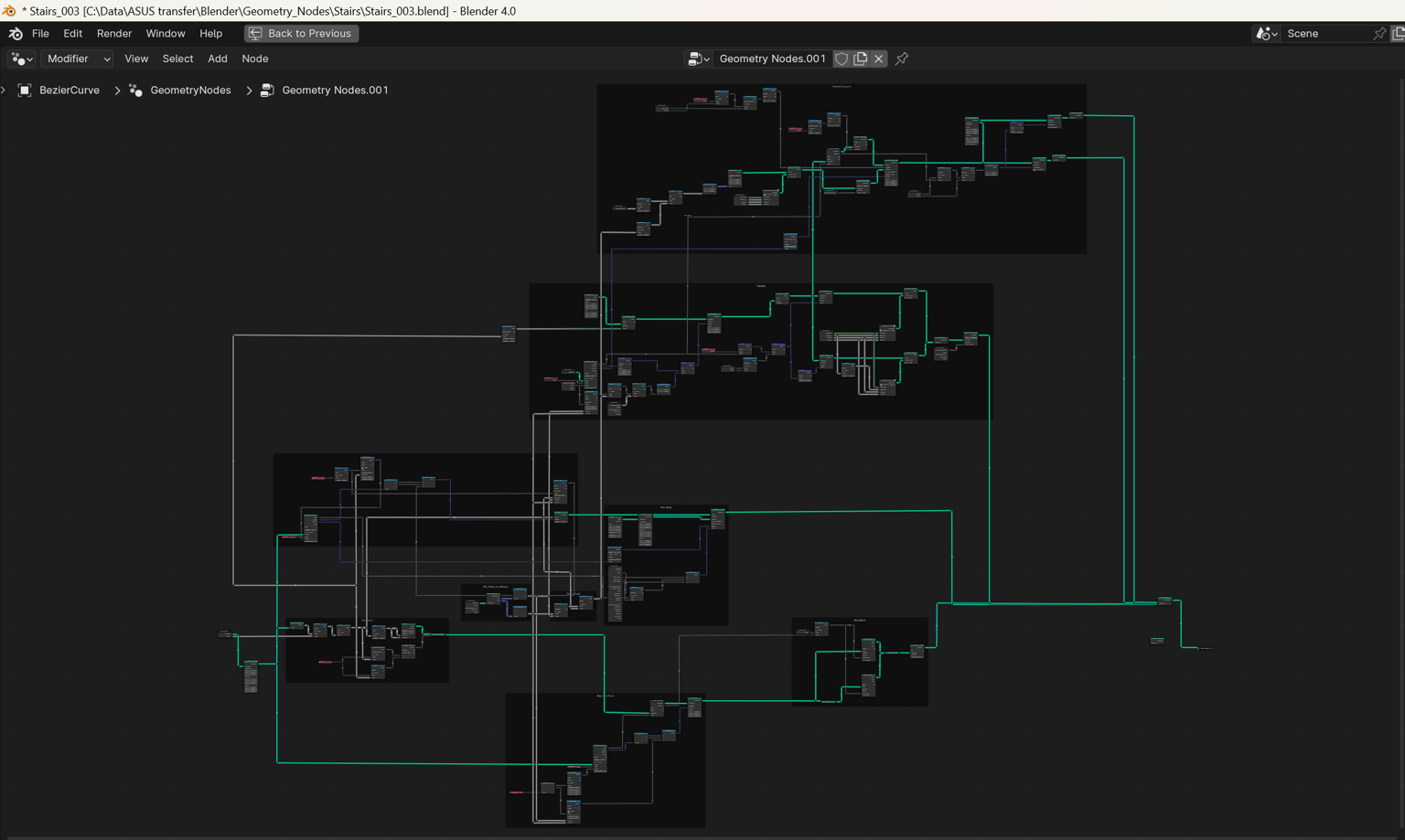 My Geometry Node Staircase - image 2 - student project