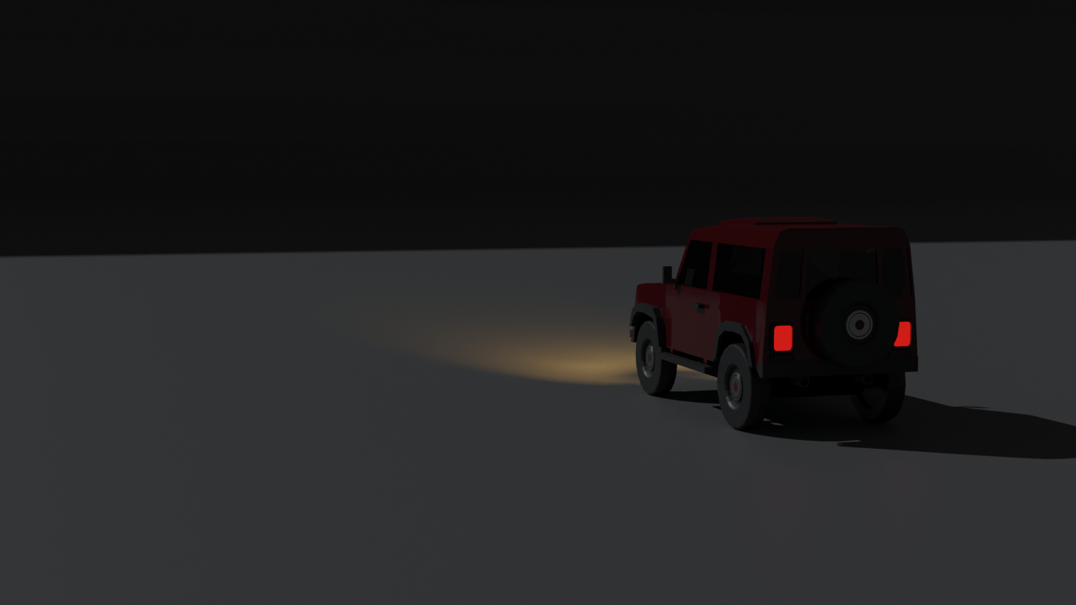 Low Poly Defender in Moonlight - image 2 - student project