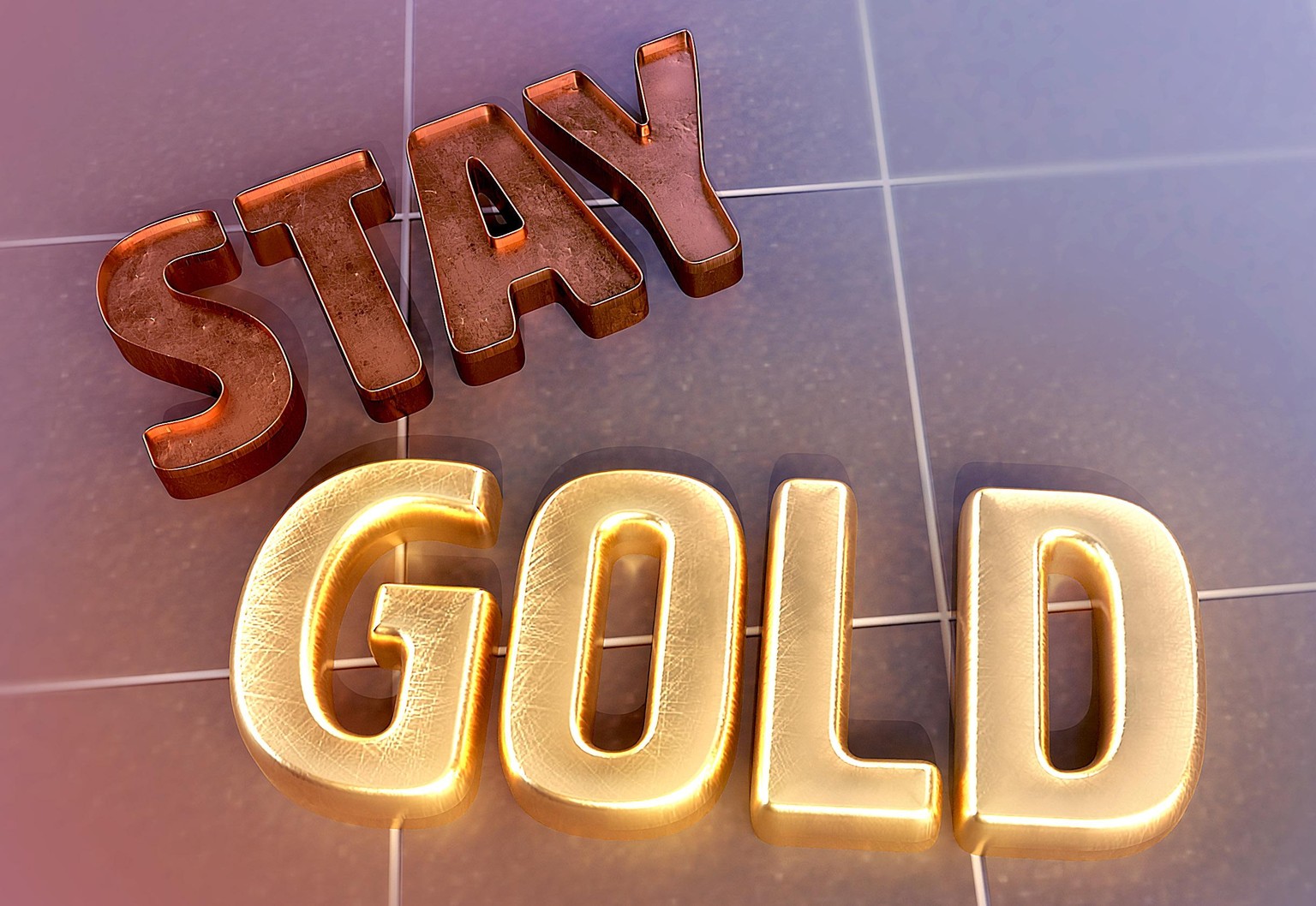Stay Gold - Adobe Dimension - image 1 - student project