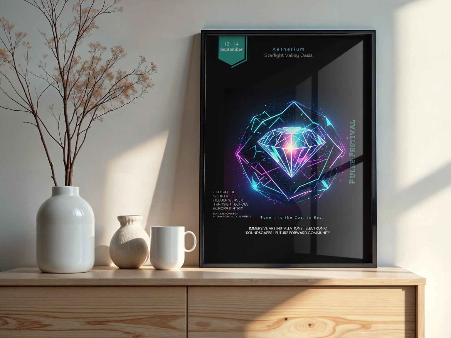 Event Poster - Aetherium Pulse Festival - image 3 - student project
