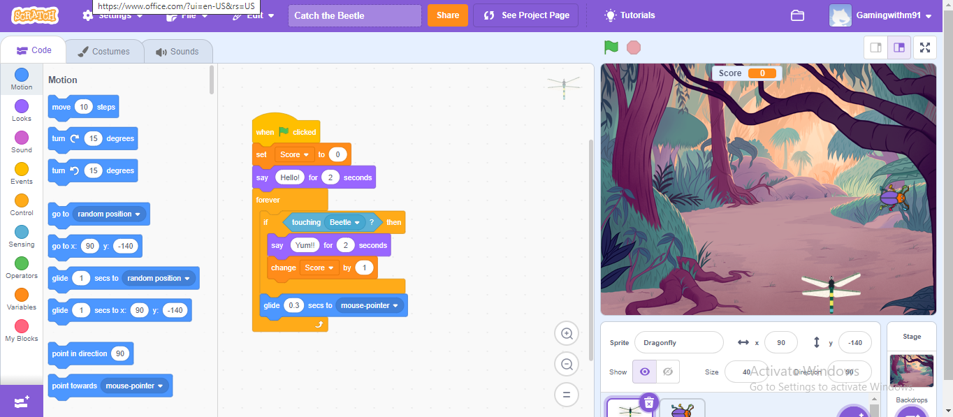 Bug Catcher Game - image 1 - student project