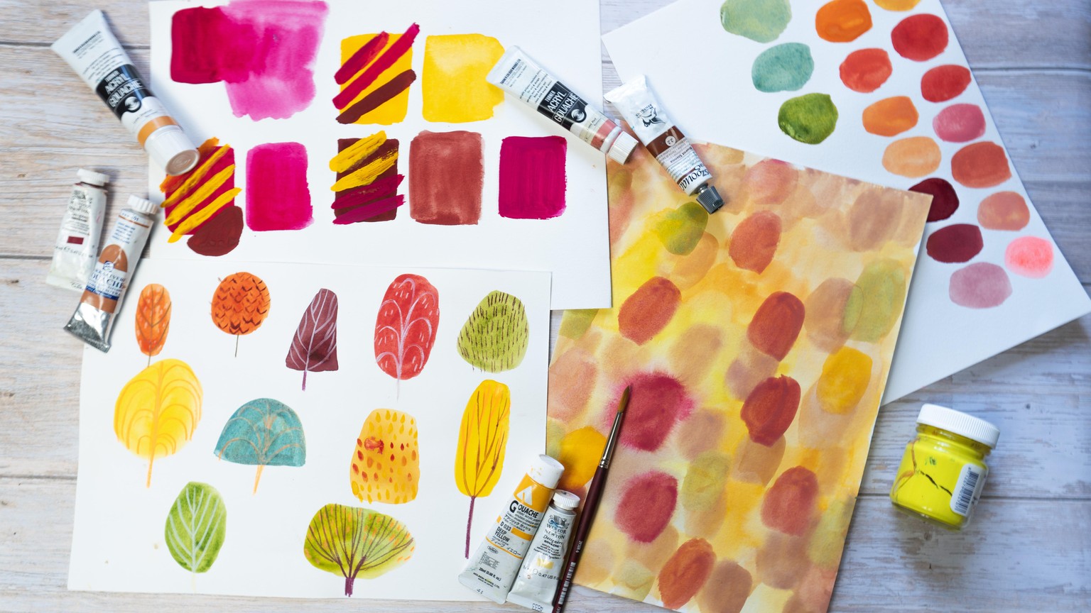 MY WHIMSICAL GOUACHE FOREST - image 2 - student project