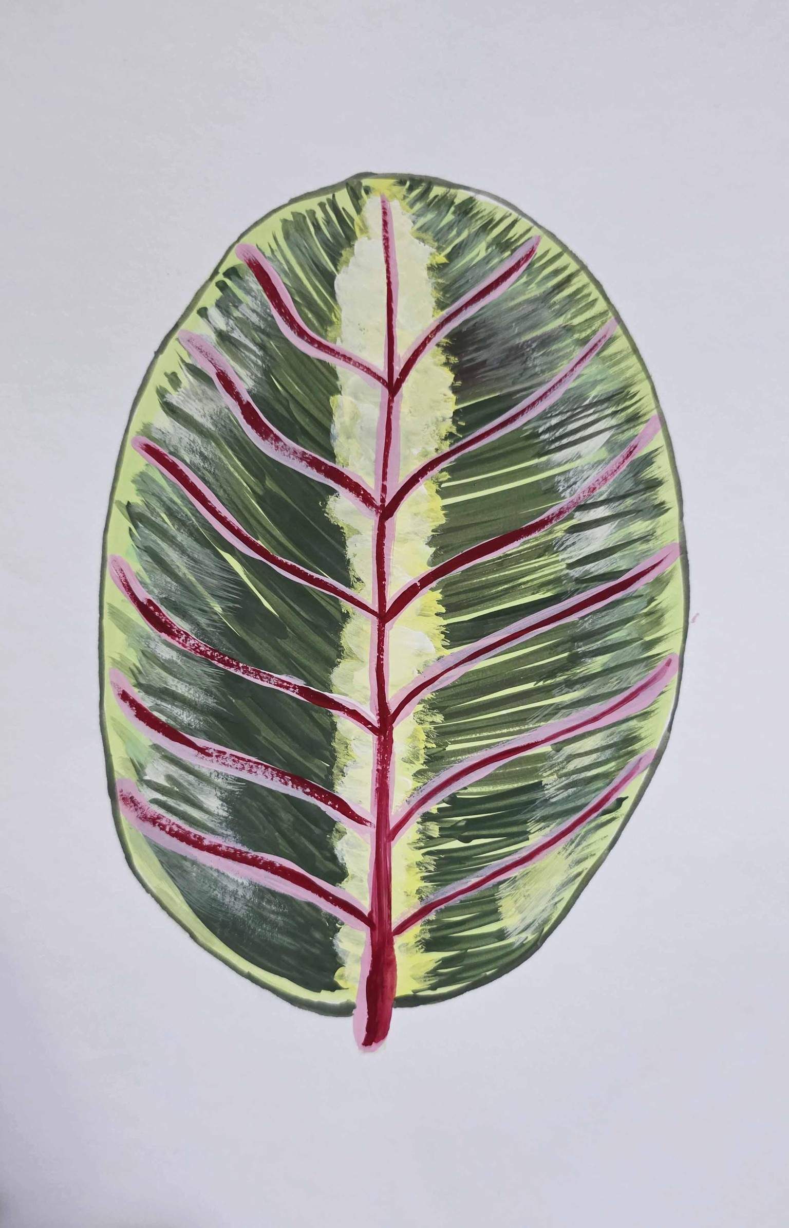 Gouache Tropical Leaves - image 4 - student project