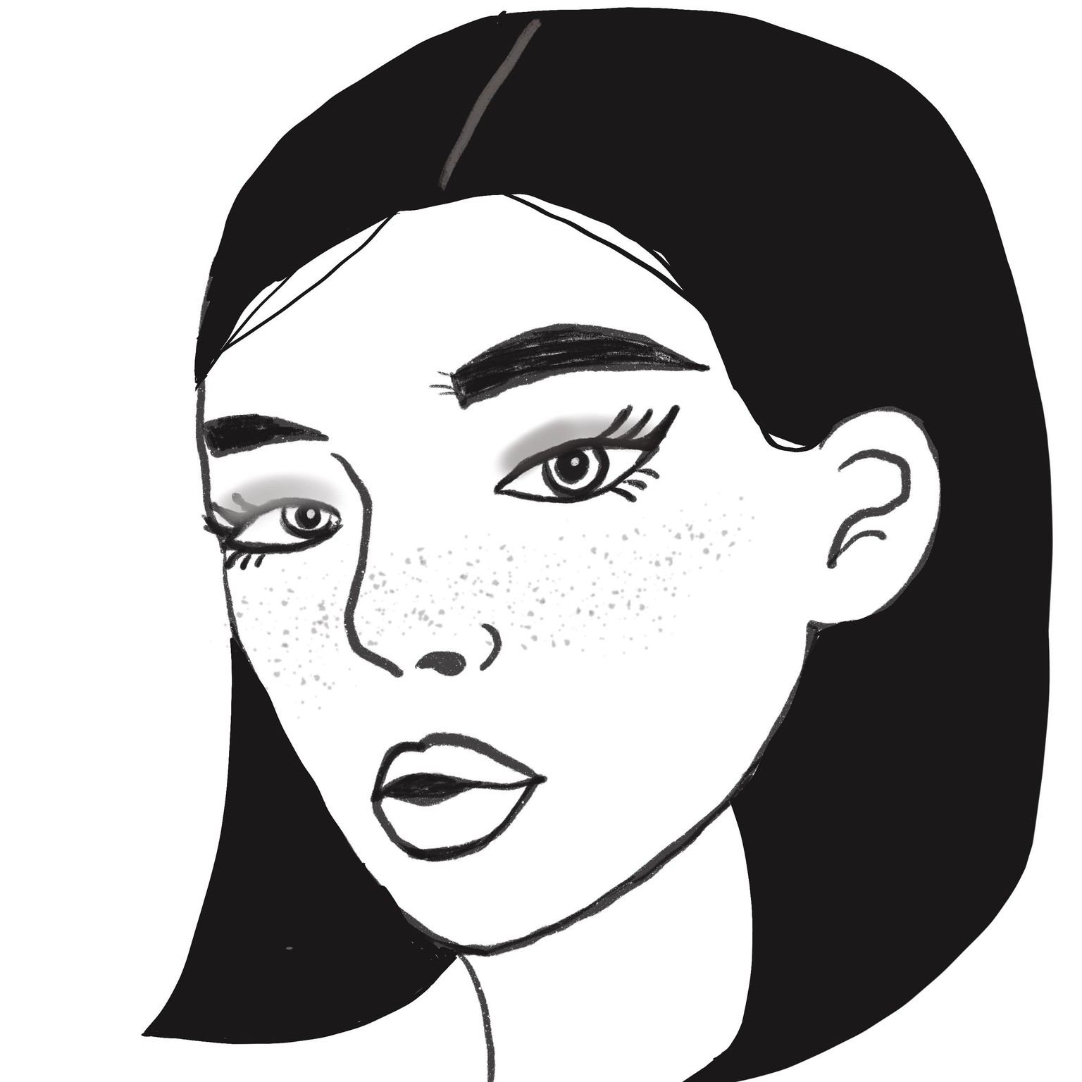 Draw female face - image 3 - student project
