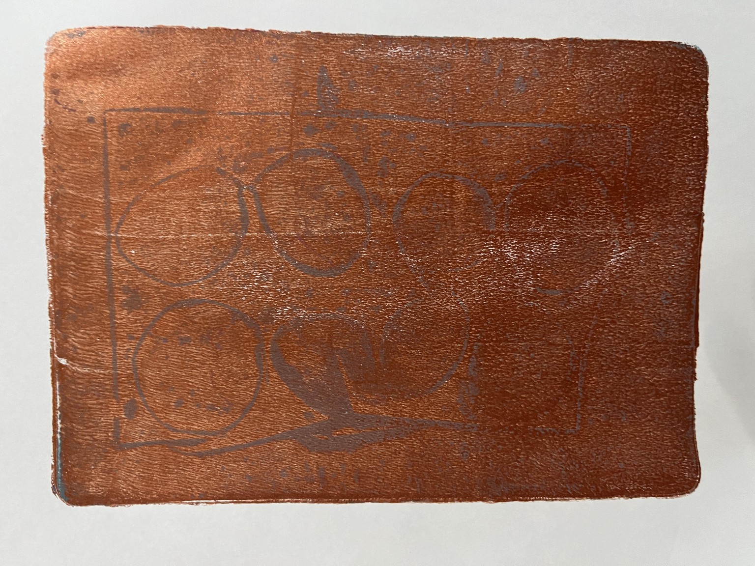 Bubble wrap gelli print - image 2 - student project