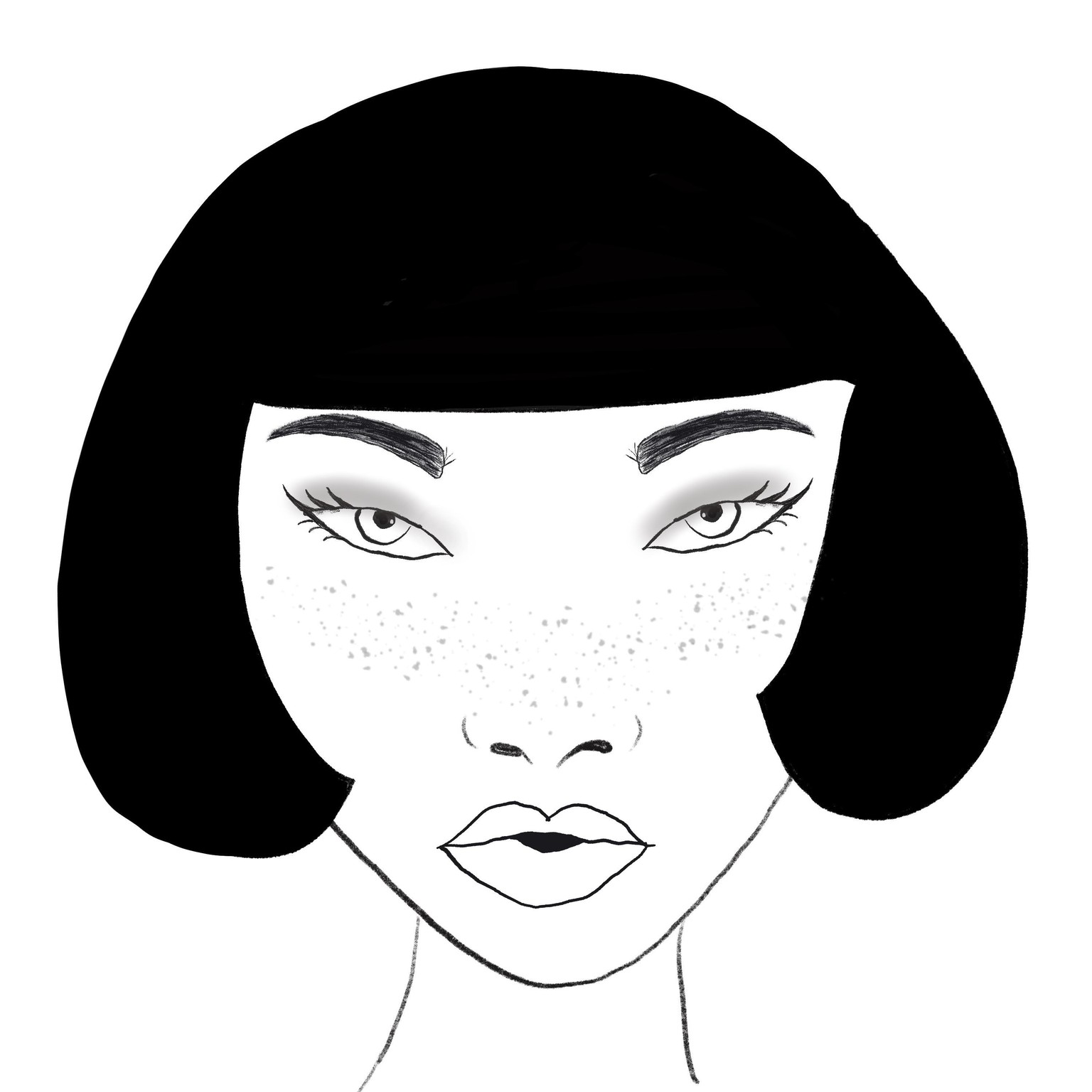 Draw female face - image 1 - student project