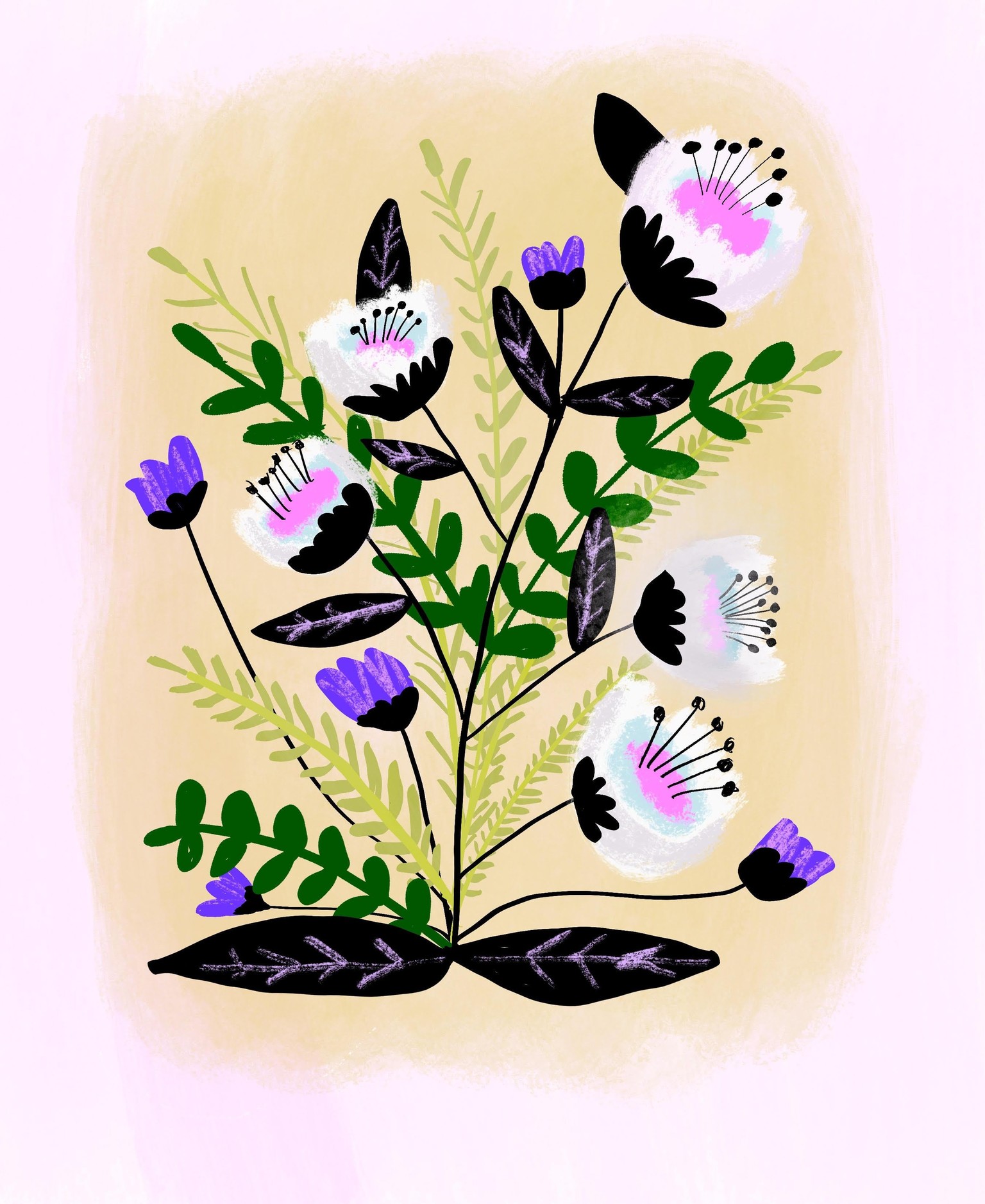 Gouache Florals - image 2 - student project