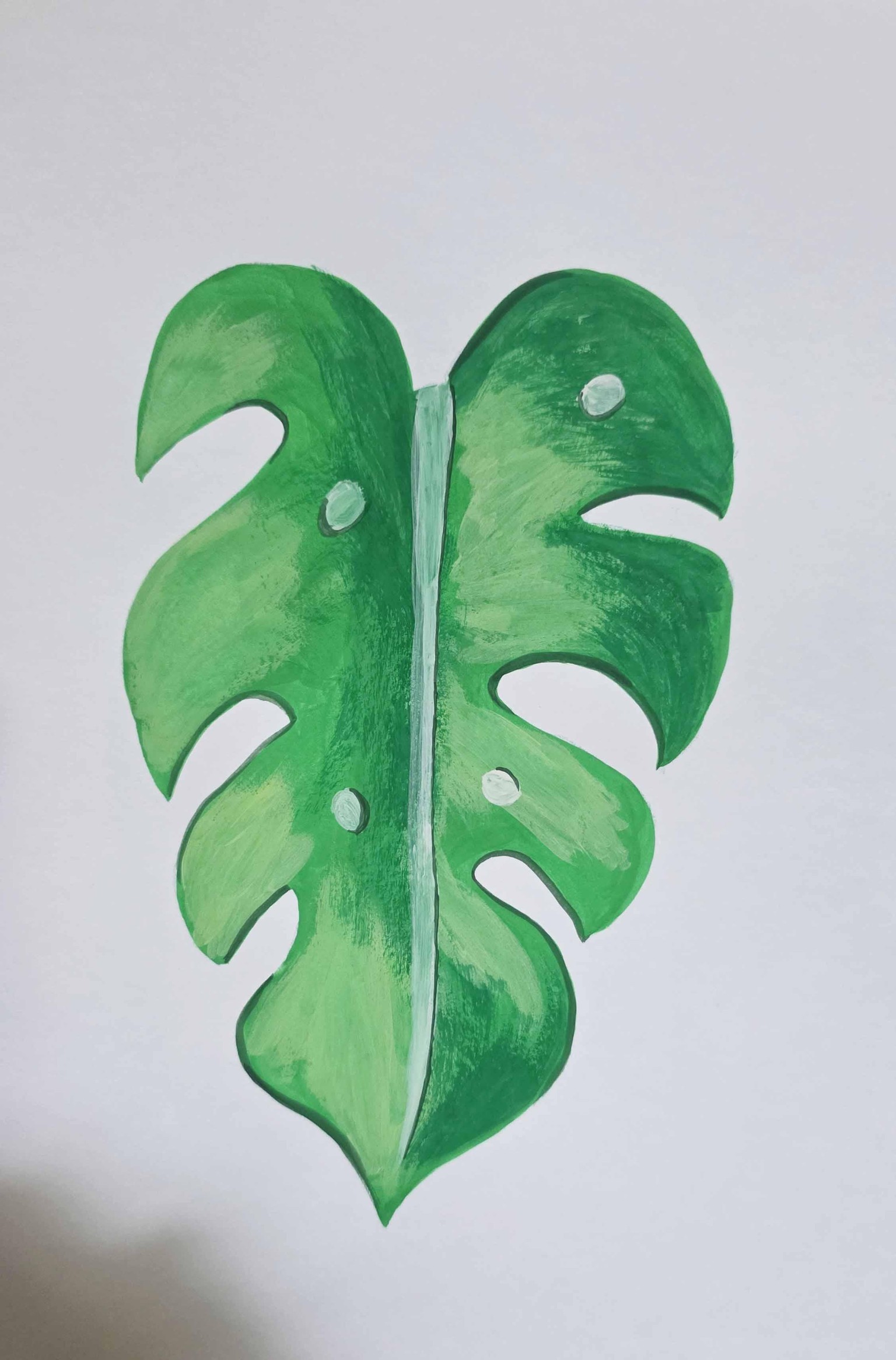 Gouache Tropical Leaves - image 3 - student project