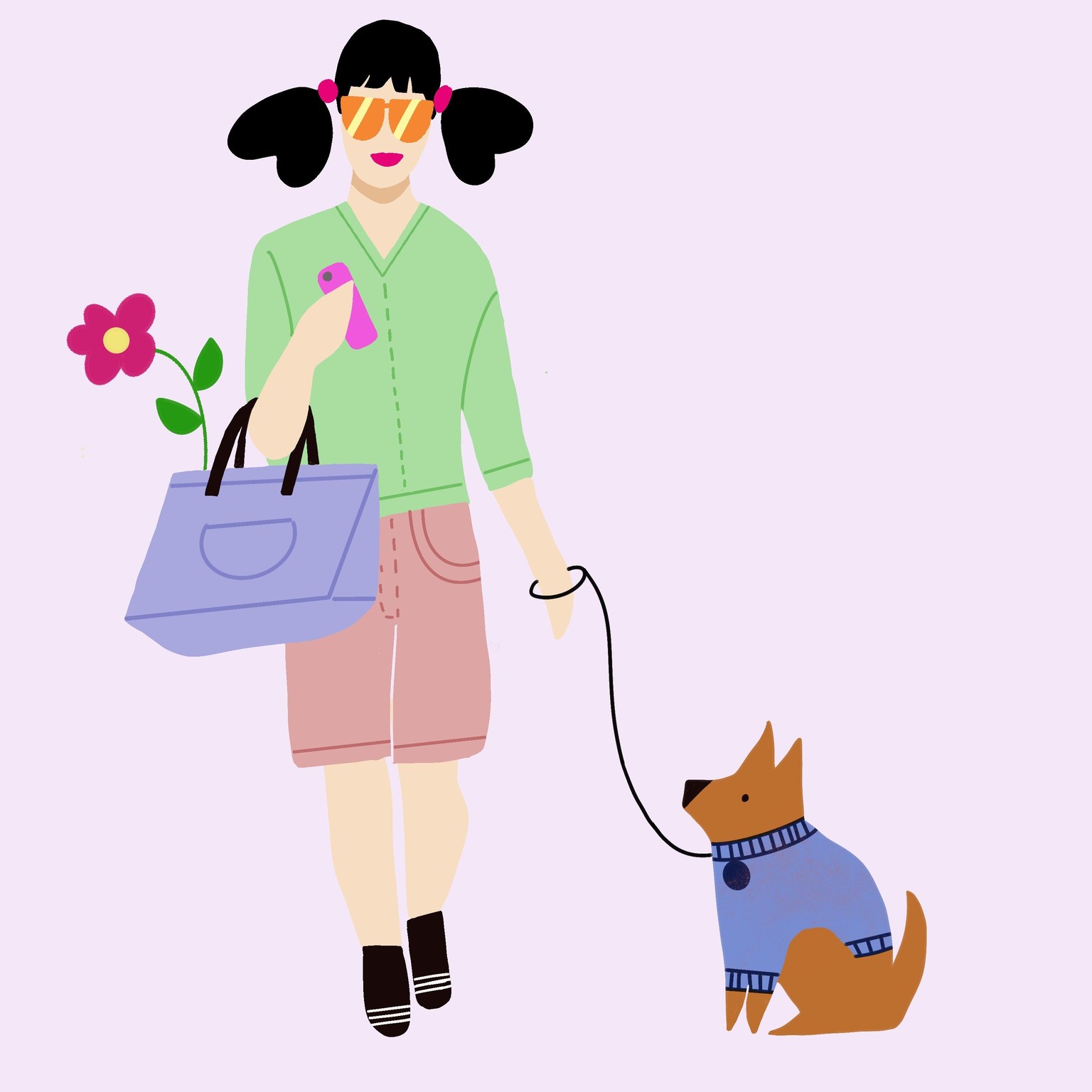 Girl with dog - image 1 - student project