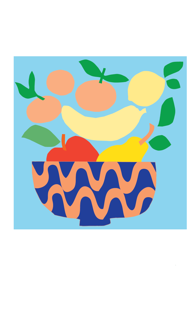 Bowl of fruits paper to digital collage - image 1 - student project