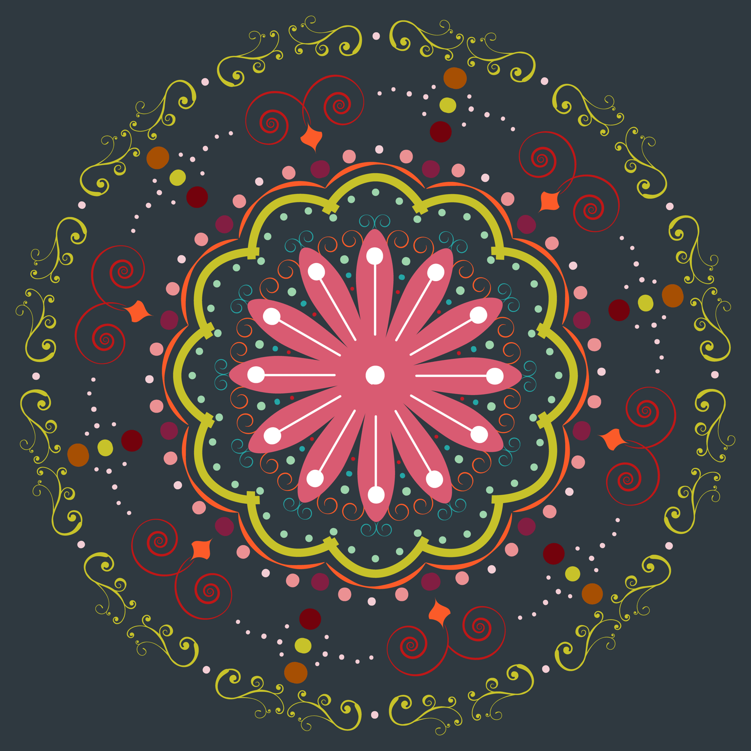 Mandala Colored - image 3 - student project