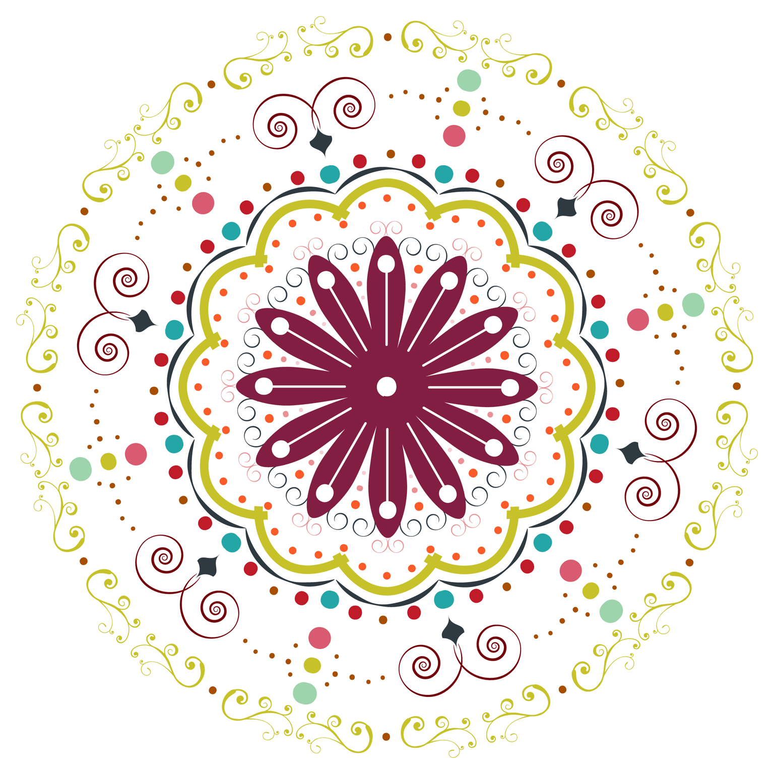 Mandala Colored - image 1 - student project