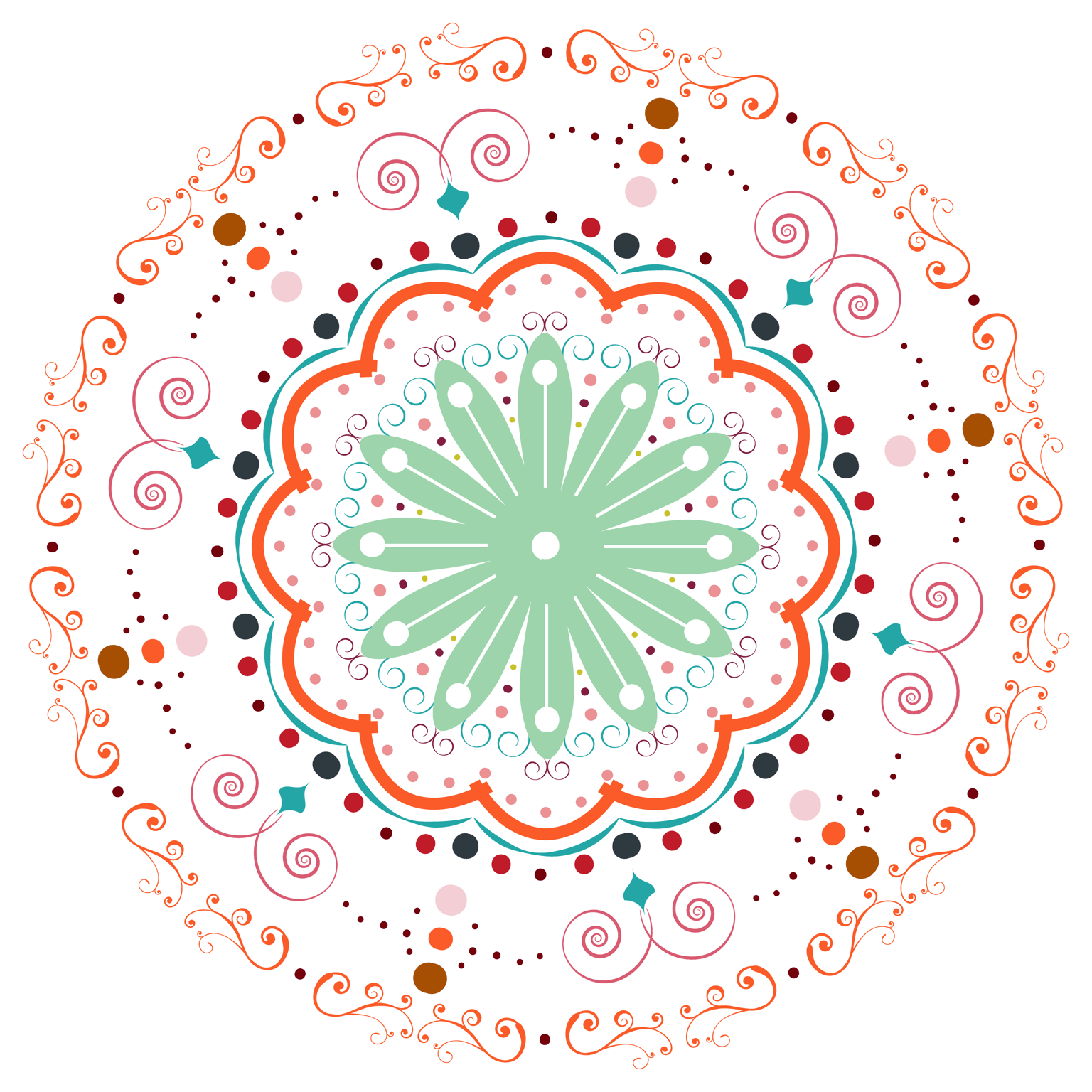 Mandala Colored - image 2 - student project