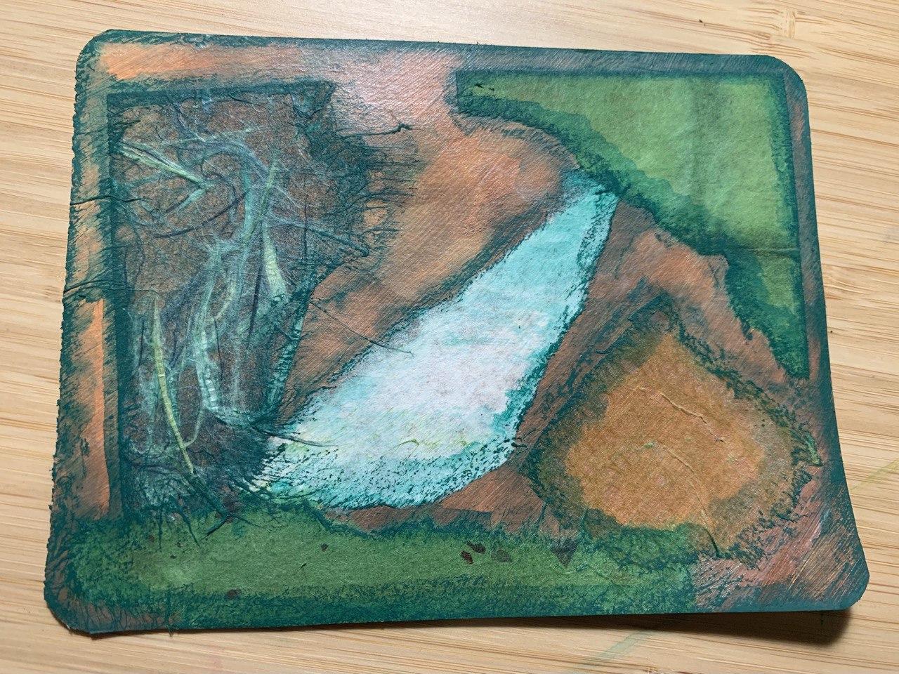 Wordless Mixed Media Postcards - image 2 - student project