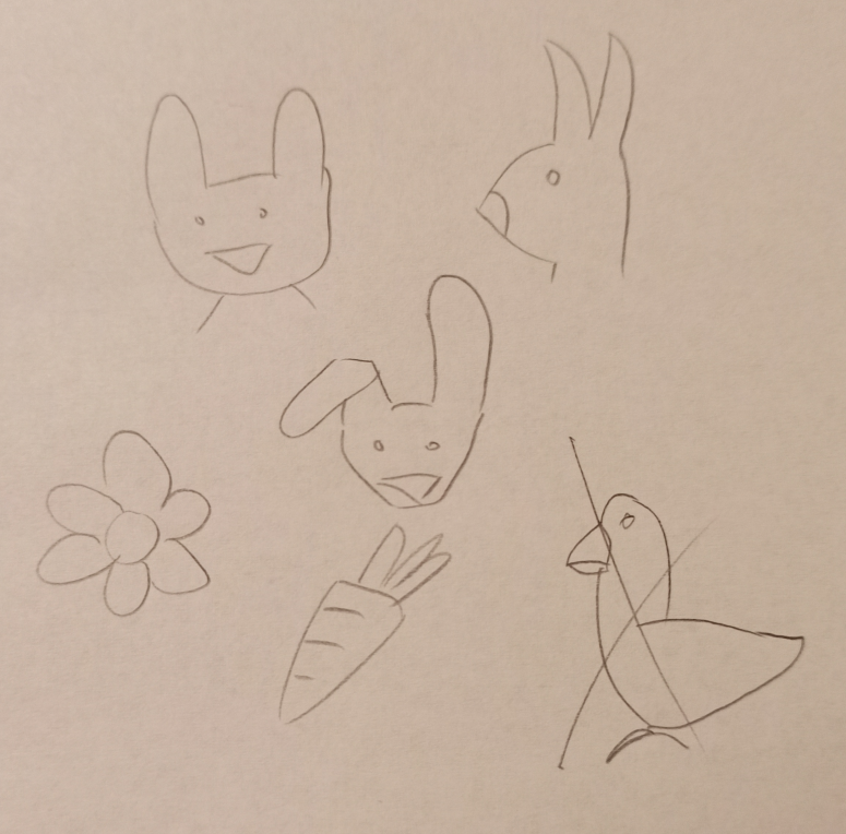 Paper piecing bunny pattern - image 1 - student project