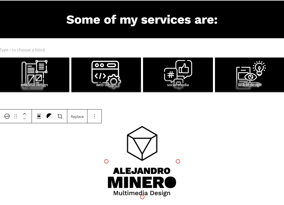 landing page using gutenberg - image 2 - student project