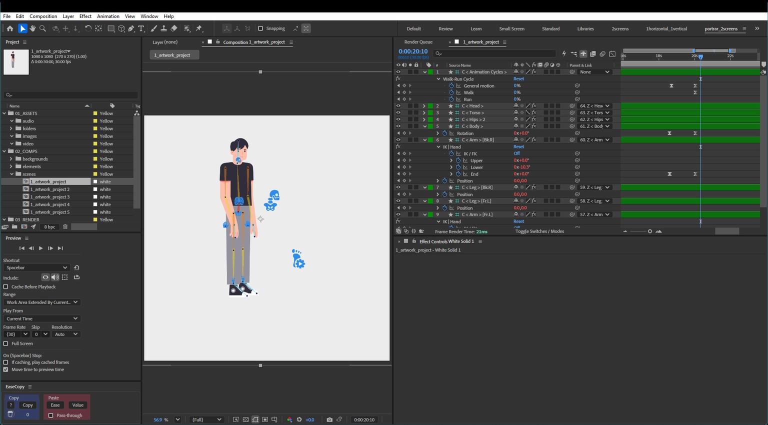 Walk/run cycle - image 1 - student project
