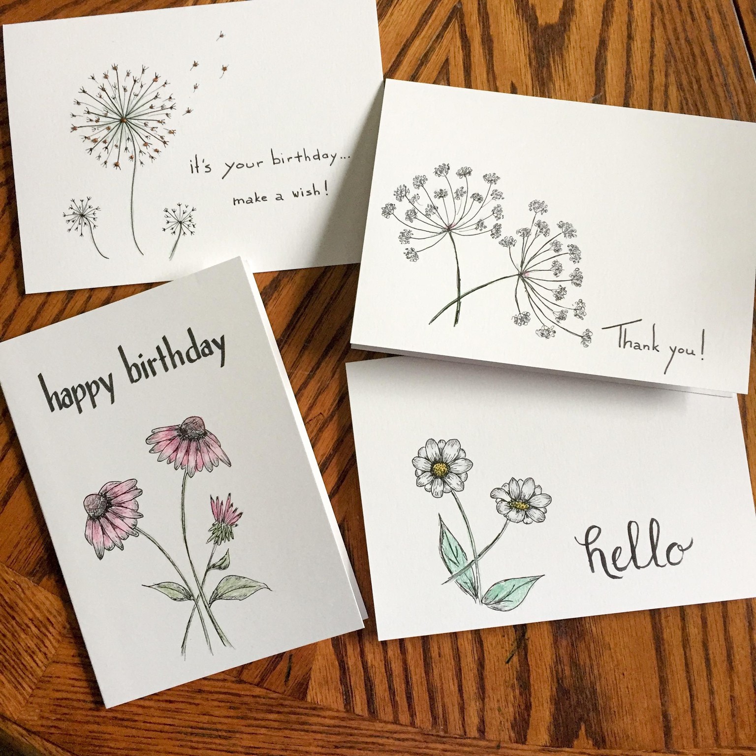 Drawing Wildflowers on Greeting Cards - image 1 - student project