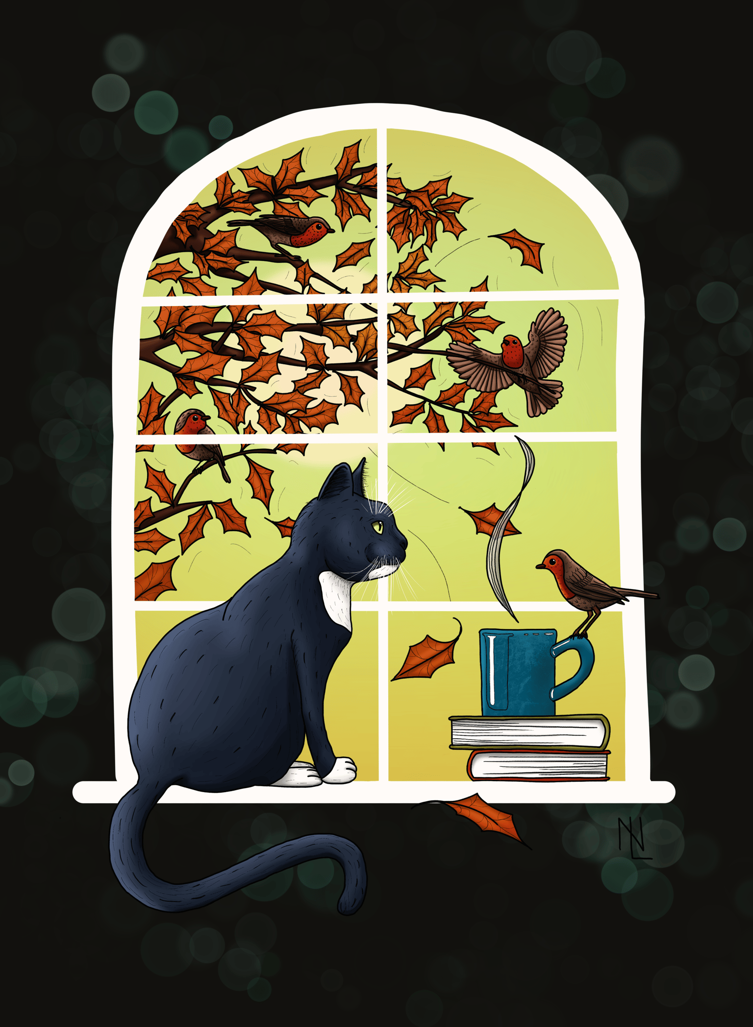 Cat in autumn - image 1 - student project