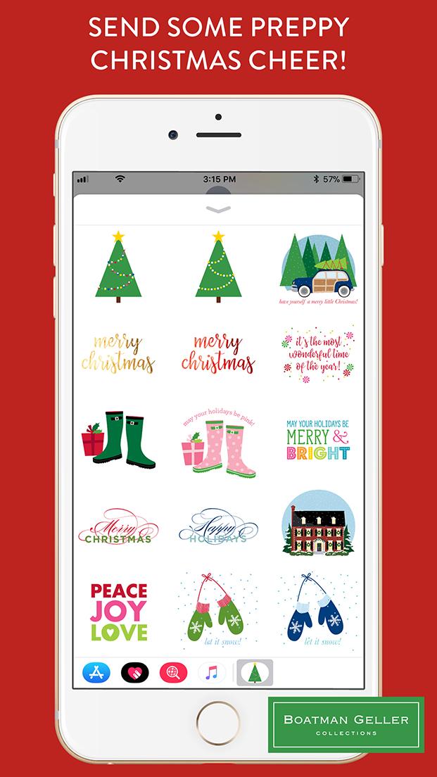 Boatman Geller Preppy Christmas Stickers - image 2 - student project