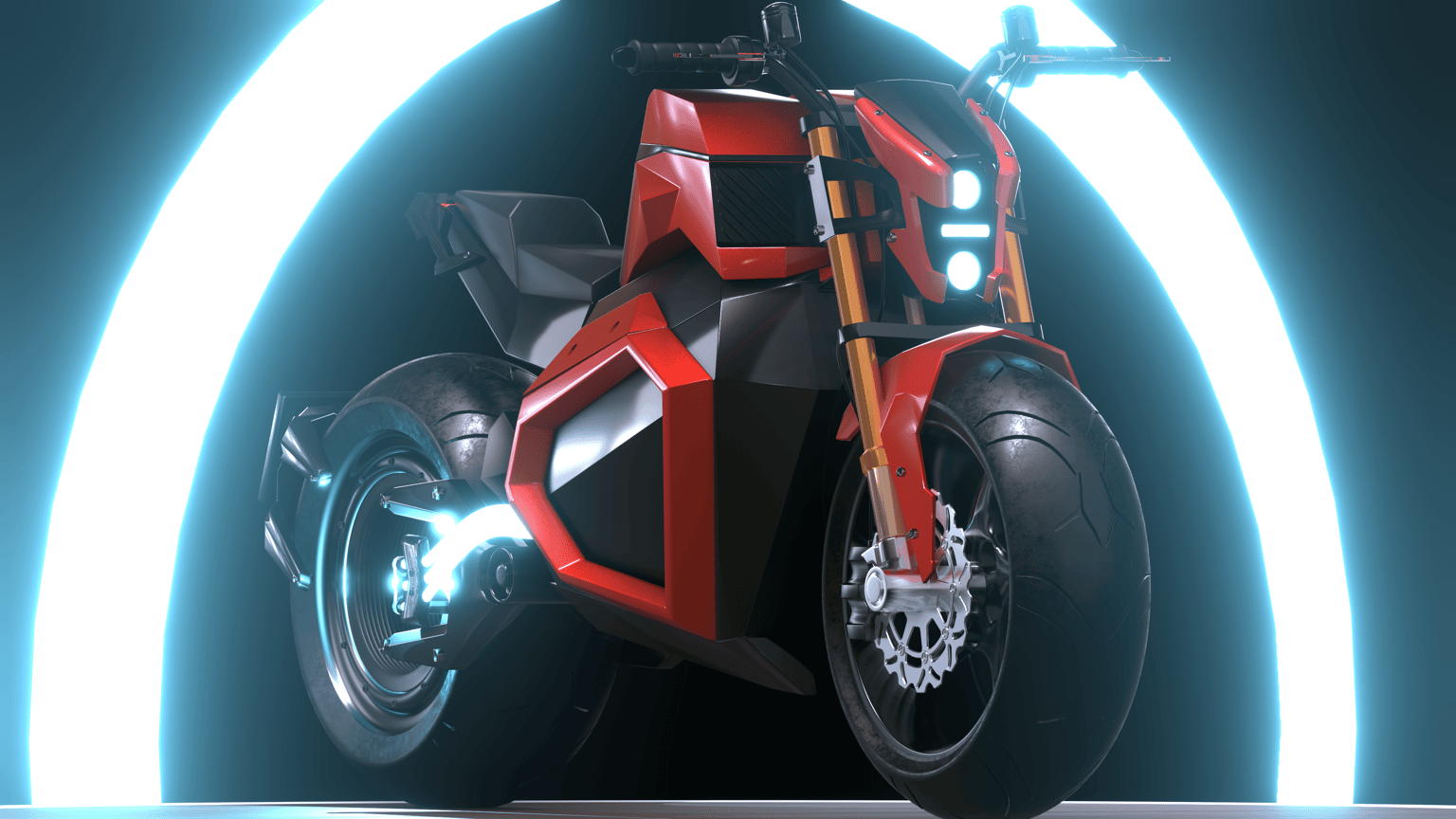 Final Render - Futuristic Motorcycle - image 1 - student project