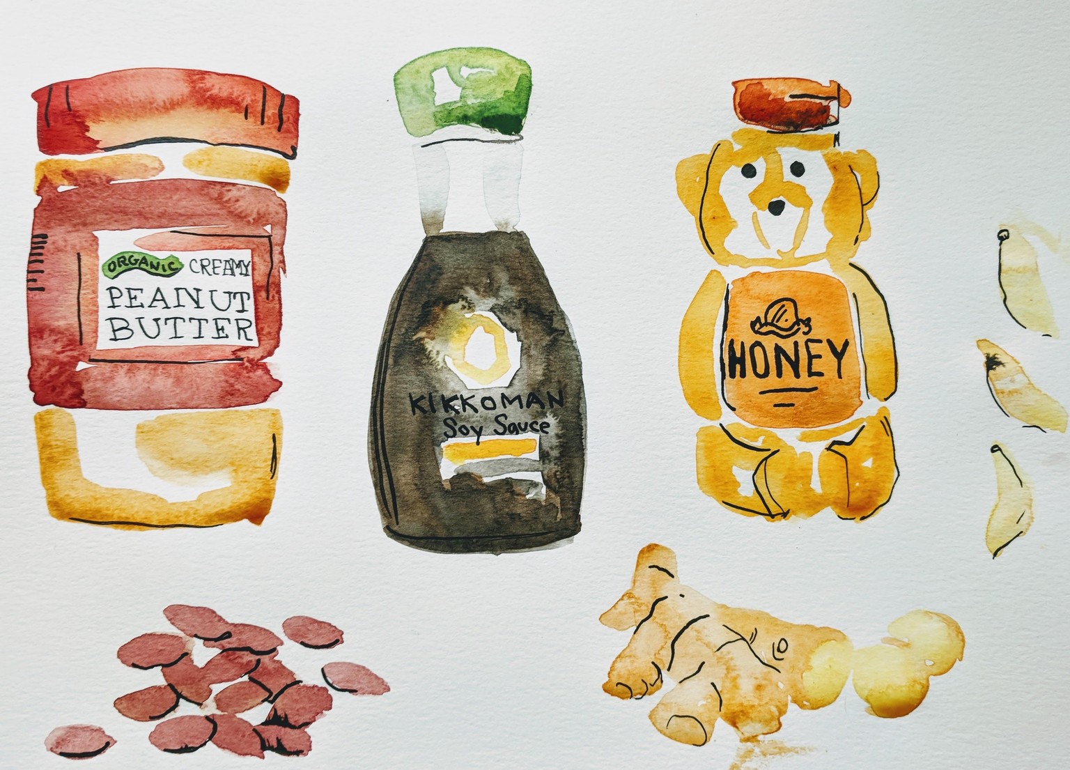 peanut sauce and flowers - image 2 - student project
