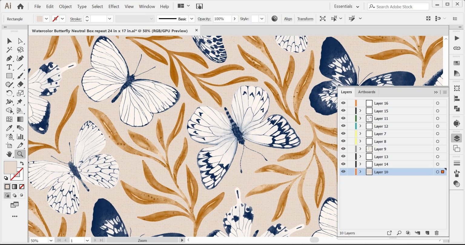 Watercolor Butterflies - image 1 - student project