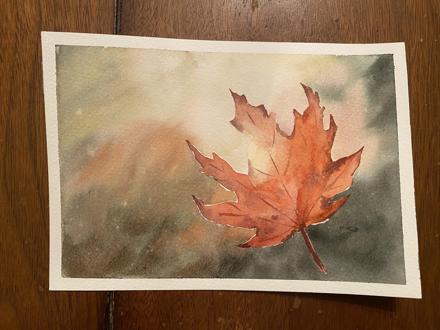 Autumn watercolor - image 1 - student project